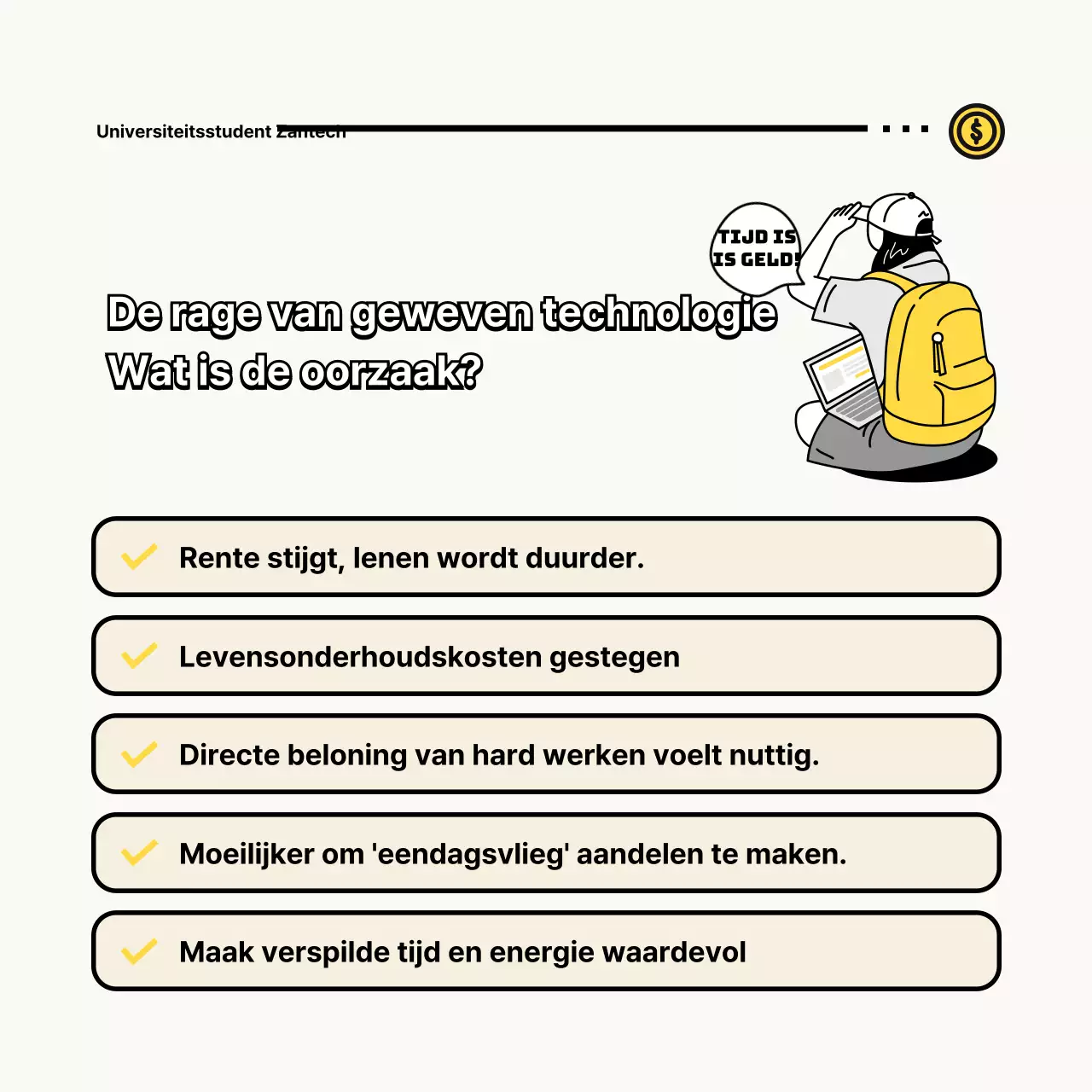 T-shirts voor studenten met leuke gele illustraties