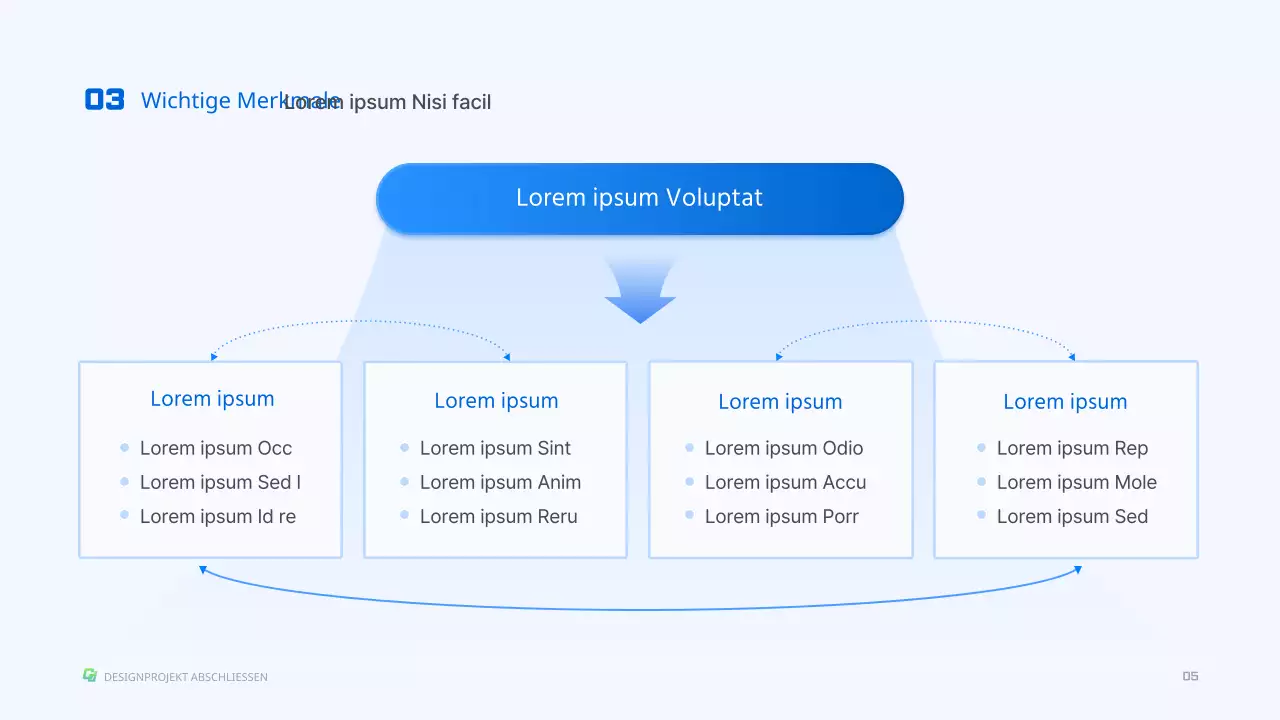 Wissenschaftliche und technische Herausforderung mit blauem dreidimensionalem Formkonzept