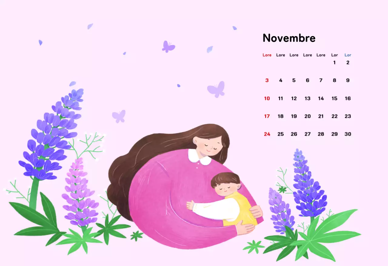 Un calendario di Capodanno caldo e illustrato