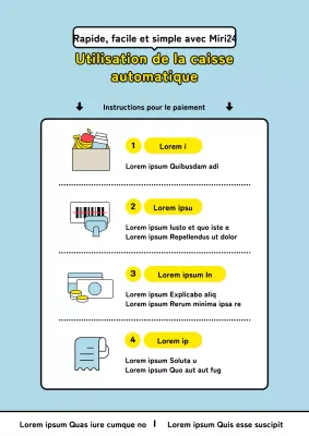 Comment utiliser un manuel de caisse minimaliste bleu clair et jaune ?