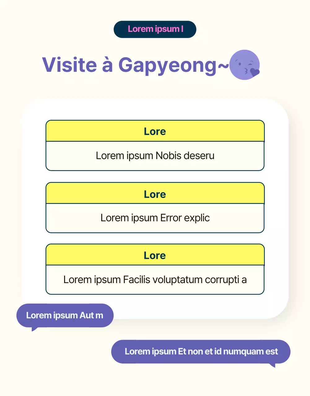 Purple and yellow minimalist B-grade college life MT promotion