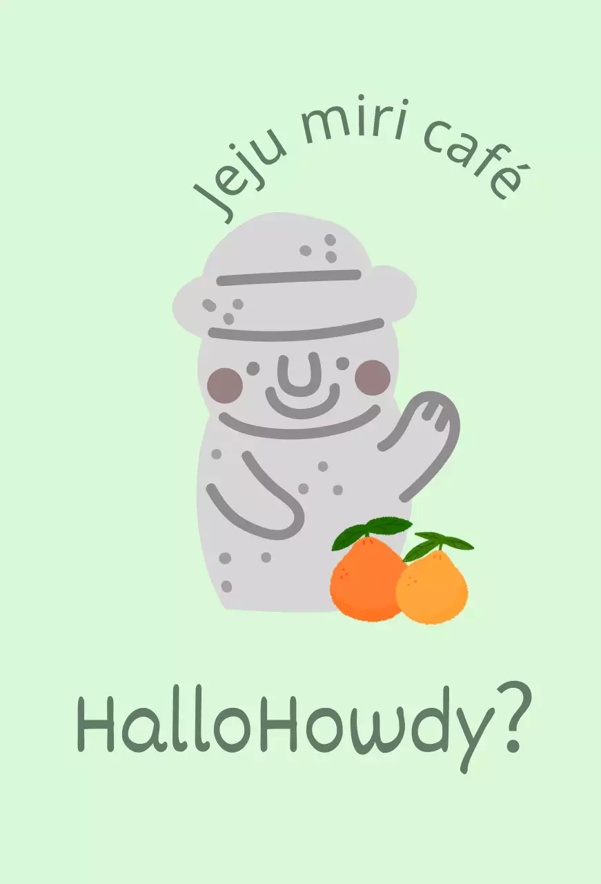 Jeju Cafe Balt, een schattig mintkleurig café met Jeju Island mandarijnen en dolharbangs