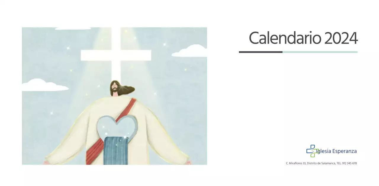 Calendario eclesiástico con cálidas ilustraciones