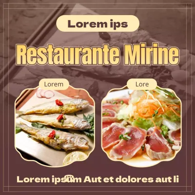 Promover los restaurantes de temporada marrones y amarillos