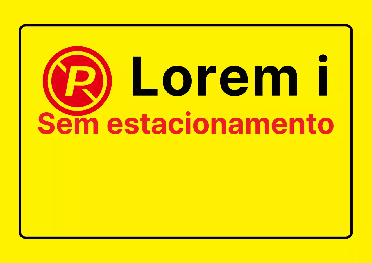 Sem estacionamento exterior de veículos