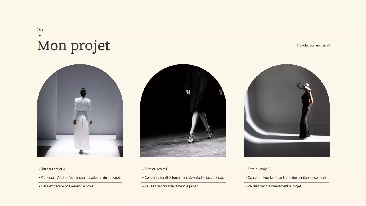 Design de mode simple et portfolio dans des couleurs pastel