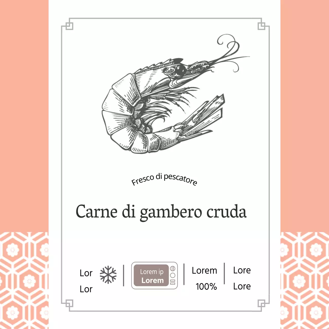 Frutti di mare Gamberi crudi