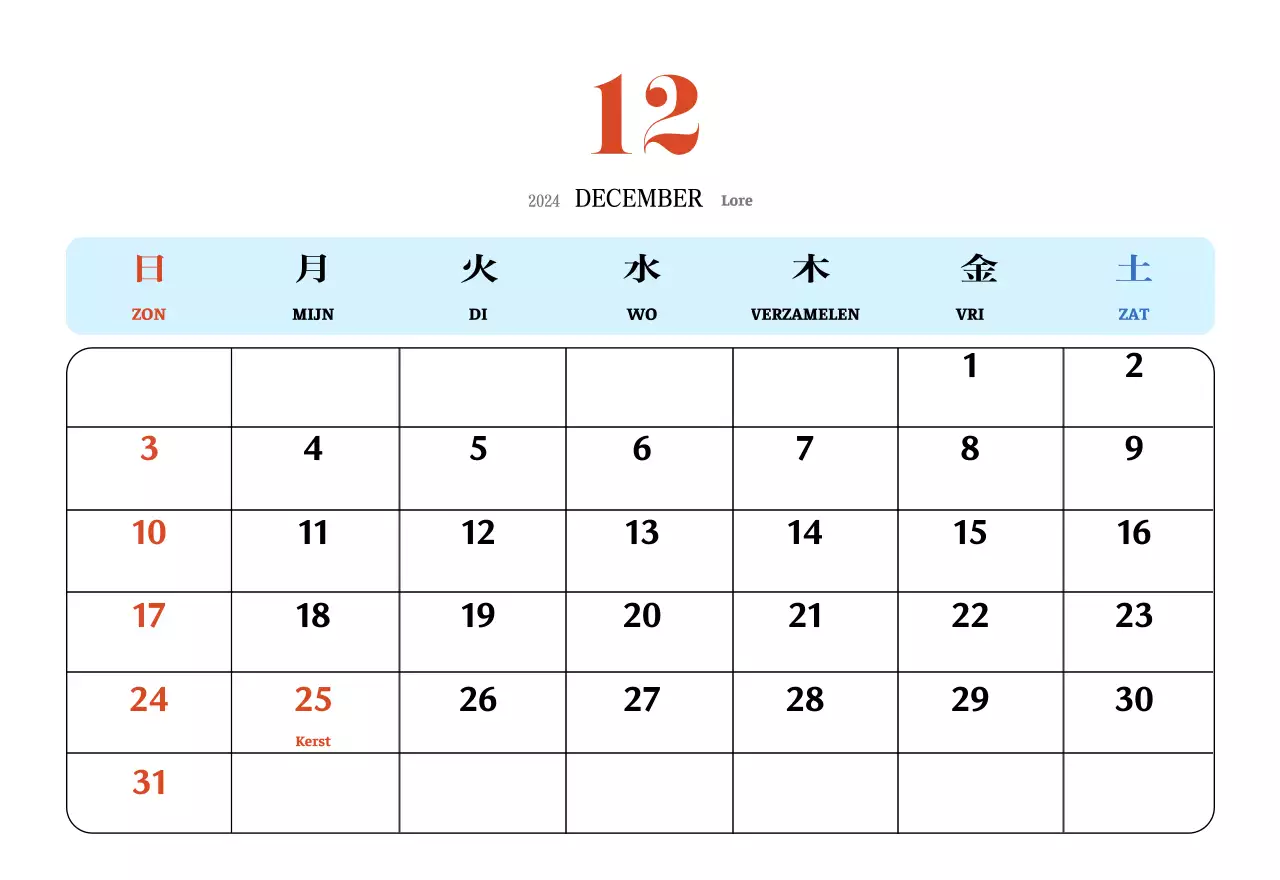 Retro concept nostalgiekalender in rood en blauw