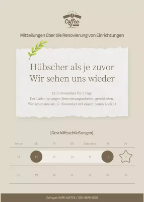 Filialschließungen in Braun