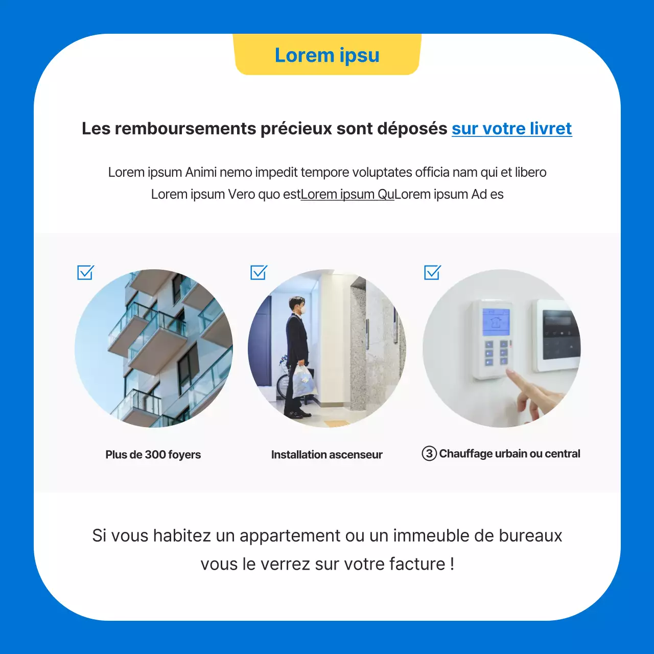 Guide des indemnités de réparation à long terme kitsch bleues et jaunes
