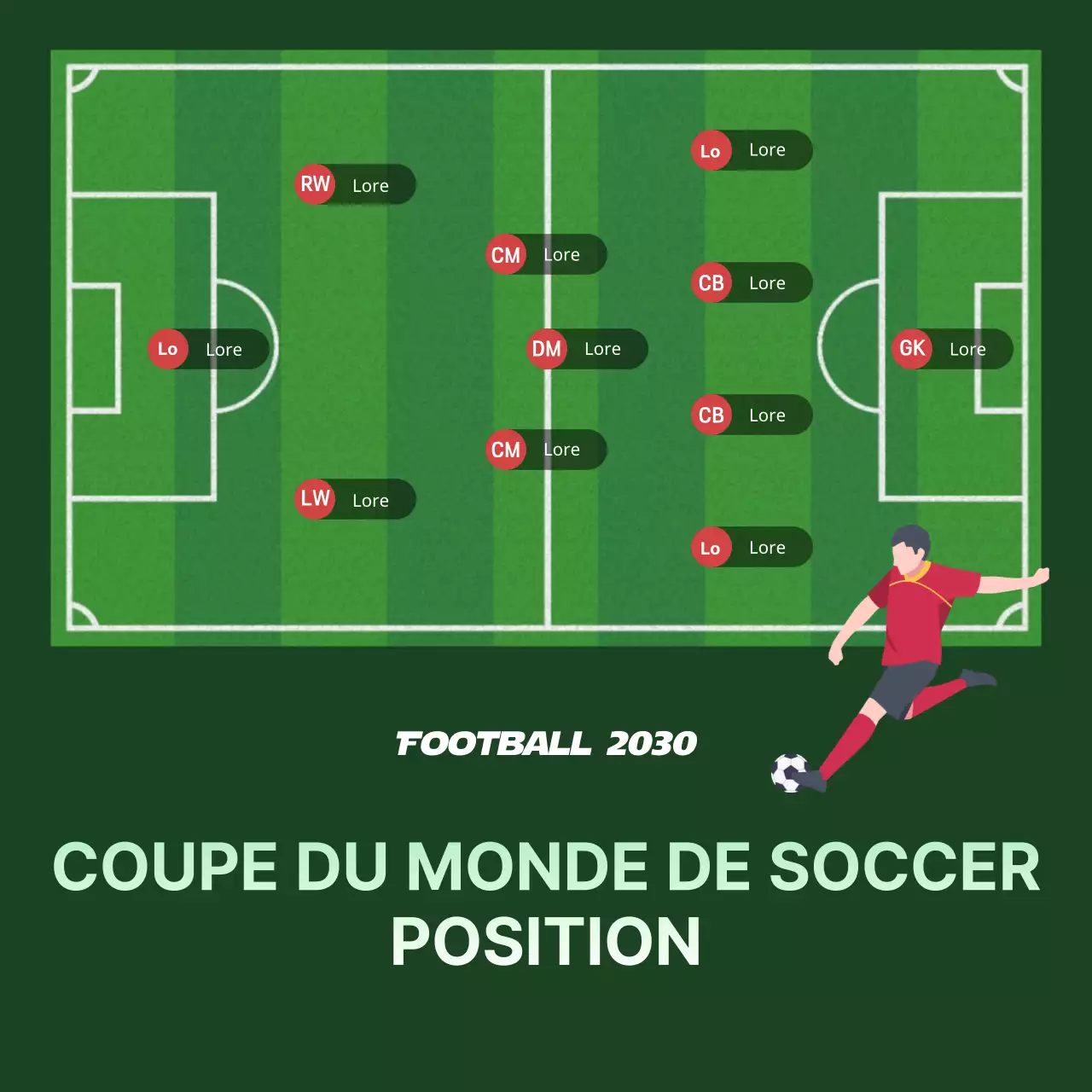 Postes de football en vert