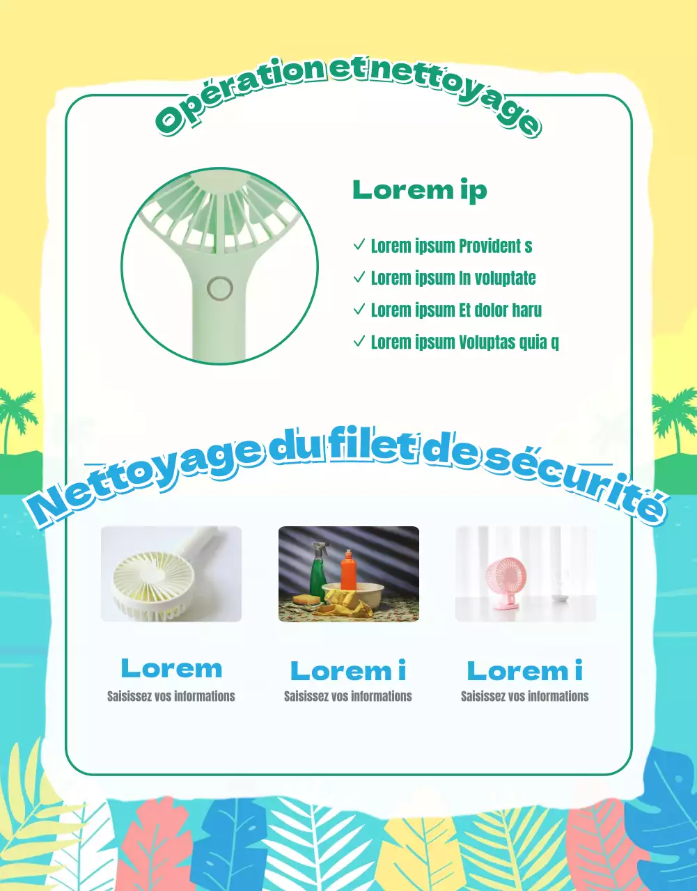 Comment utiliser le mini-ventilateur d'été vert-bleu pour plus de confort ?