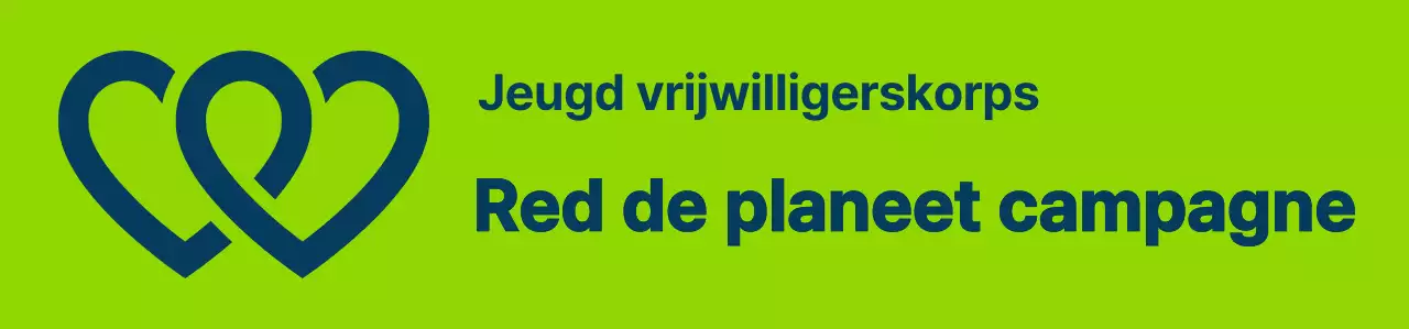 Schoon vrijwilligerssymbool in lichtgroen en marineblauw voor wereldwijde milieucampagneorganisaties