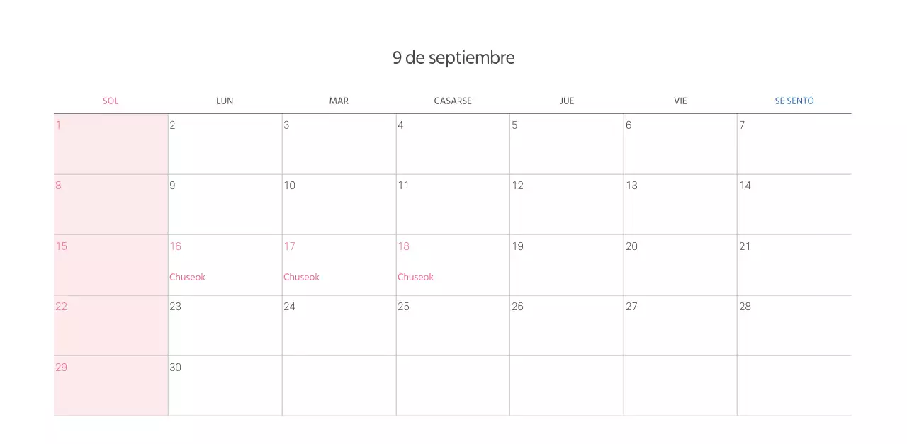 Calendario eclesiástico con cálidas ilustraciones