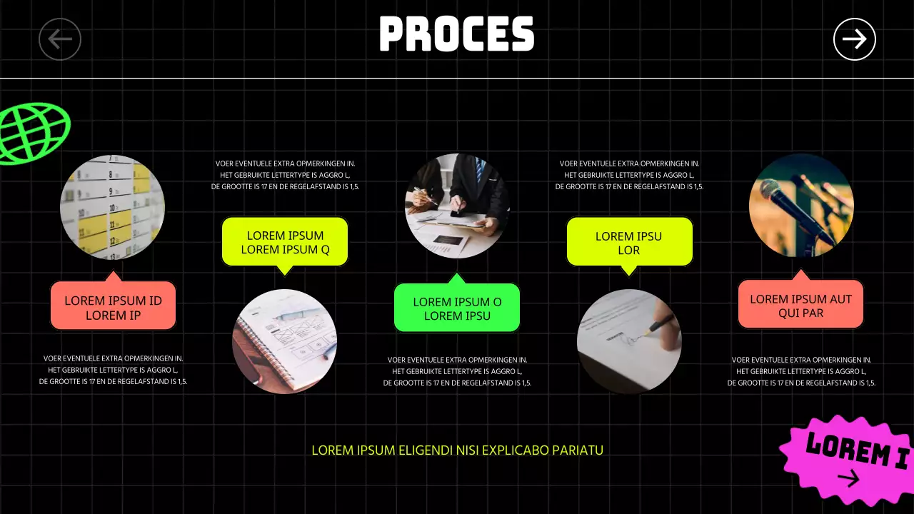 Kitscherig geïllustreerde stickers en vette lettertypes in zwart en neonkleuren geven een ritmisch gevoel aan de gigs en verhuurgidsen.