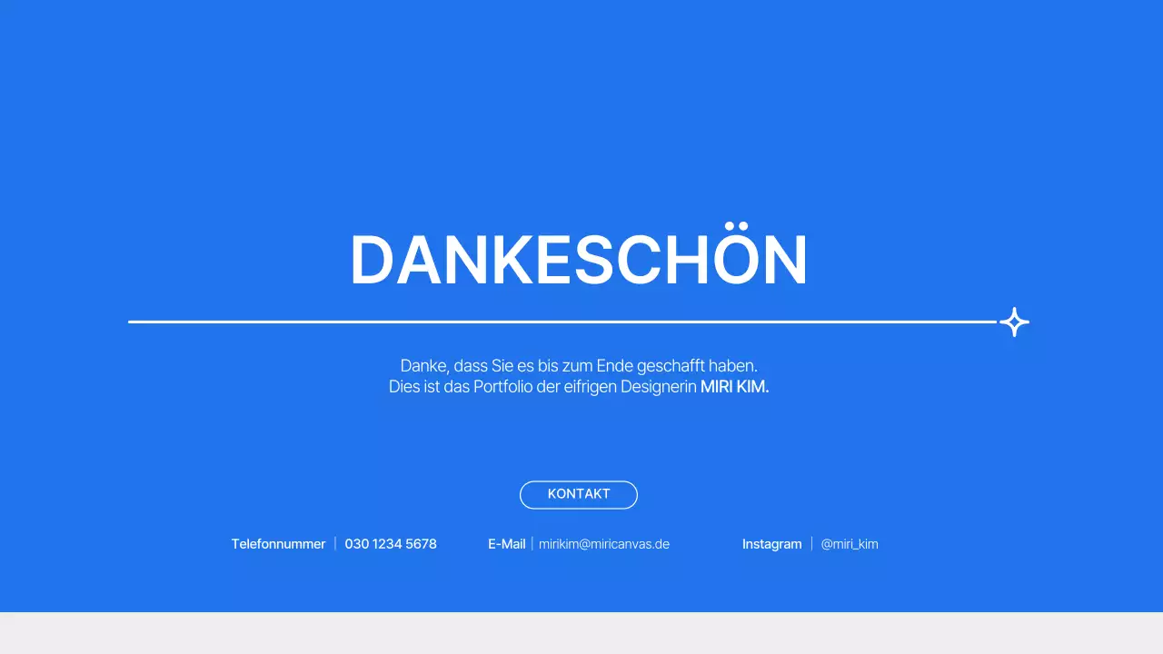 Designmappe mit einem einfachen Konzept in Blau und Weiß