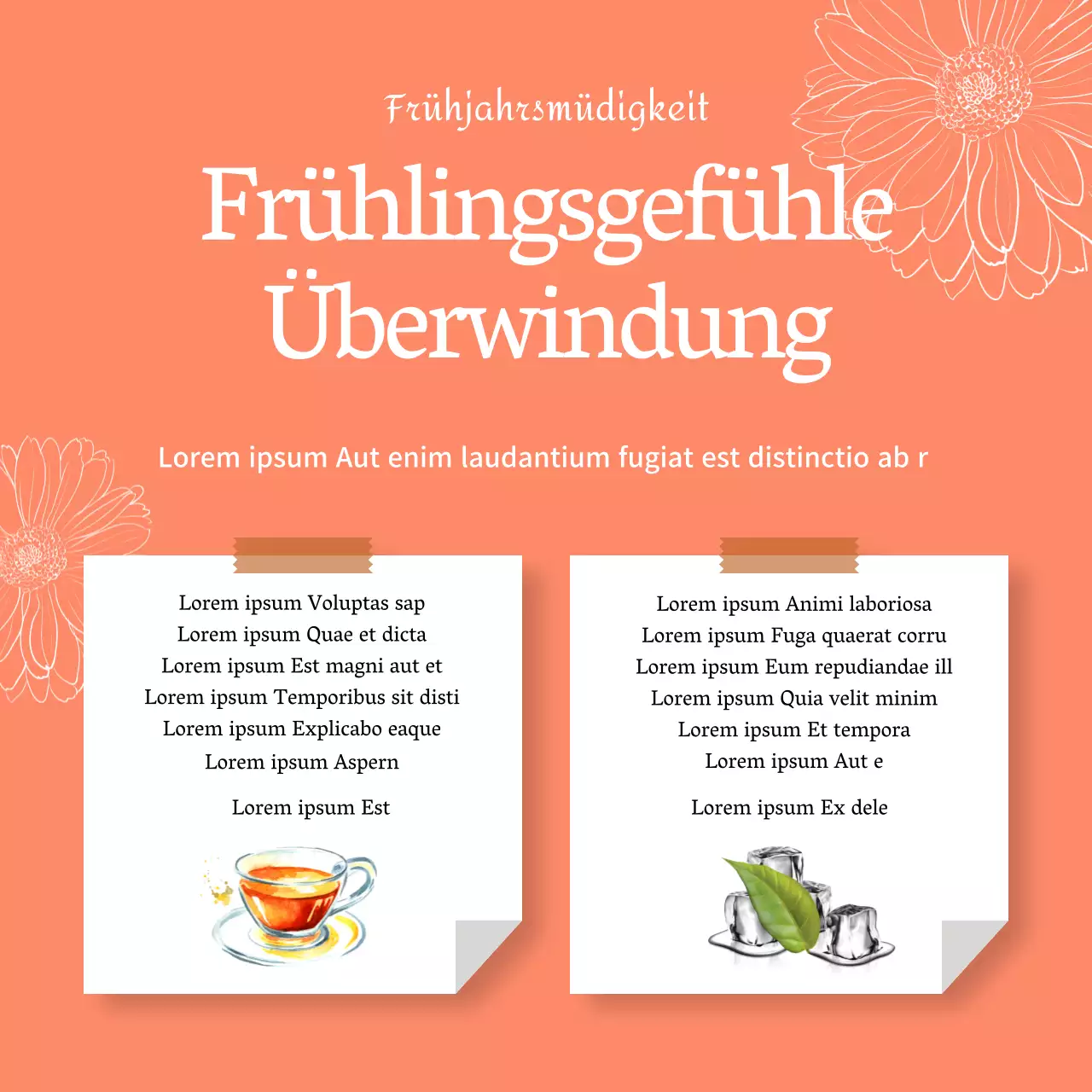 Aprikose und fleischfarbene Frühlingsgefühle CardNews