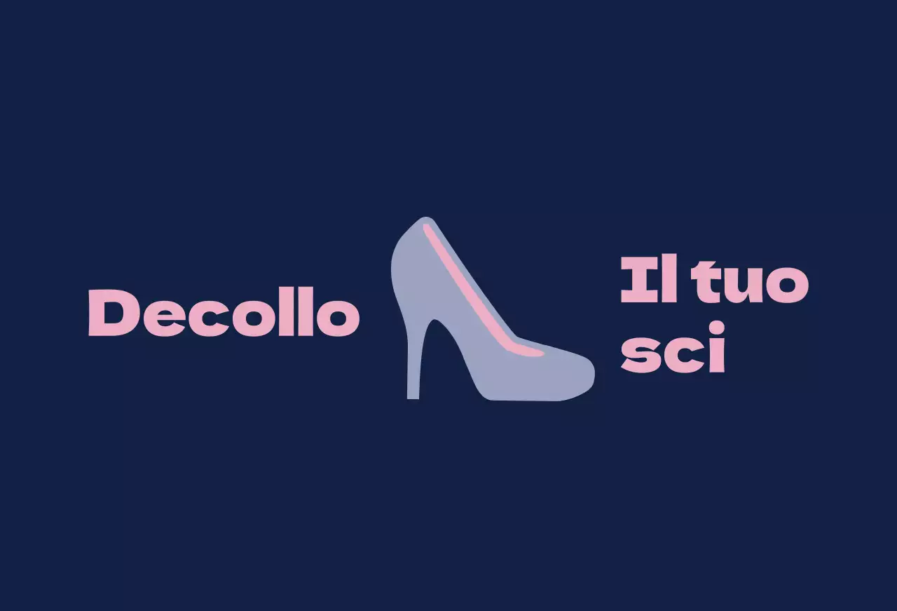 Scarpe da ballo su sfondo blu navy con un cartello che invita a togliersi le scarpe.
