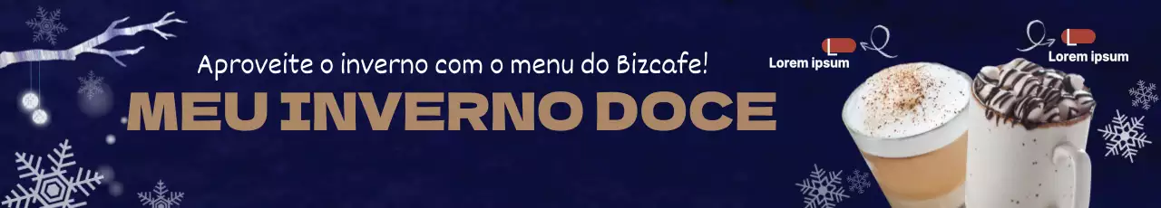 Bebidas de inverno Novo Menu Evento