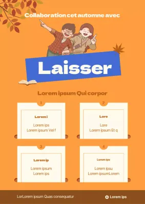 Annonces universitaires d'automne en orange