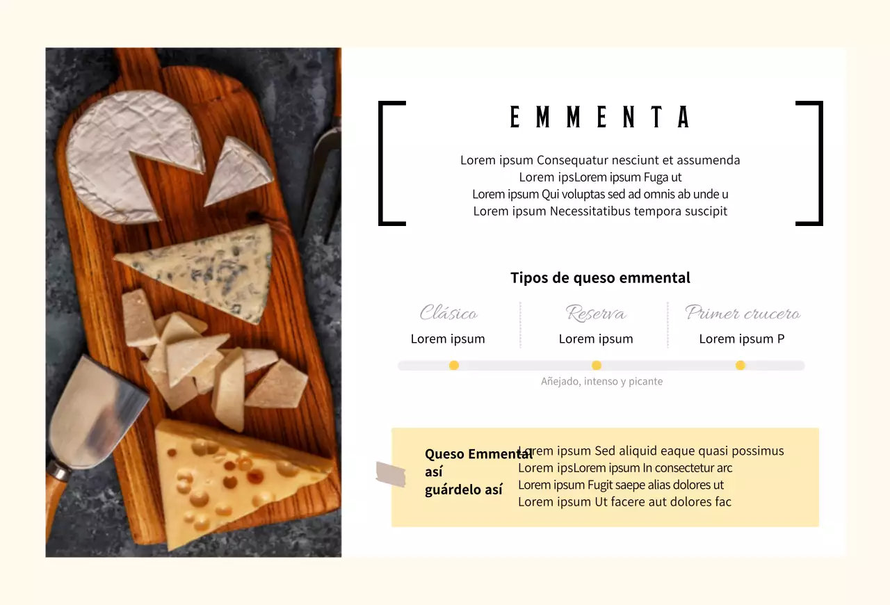 Postal con la marca Cheese y un sencillo fondo pastel