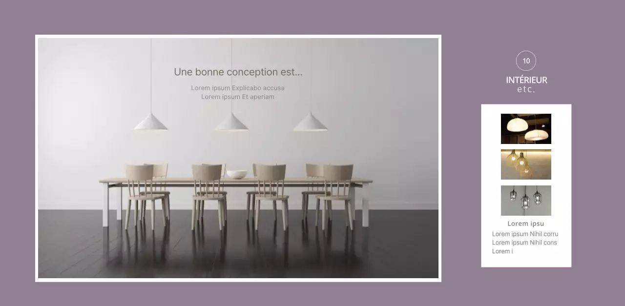 Calendrier d'aménagement intérieur blanc et épuré