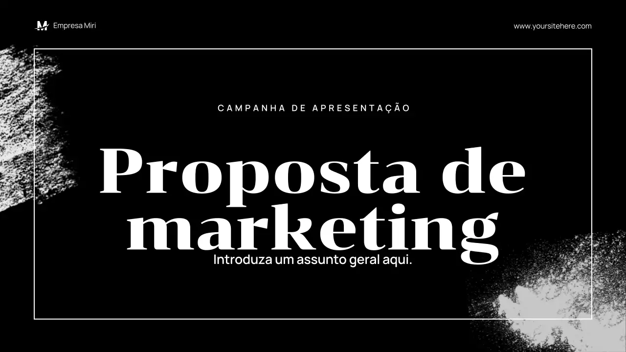 proposta de marketing preto moderno