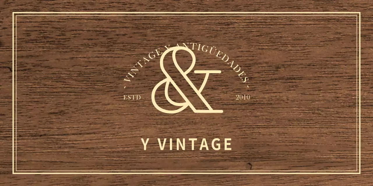 Rótulo antiguo de tienda vintage con texto en marfil para un aspecto clásico