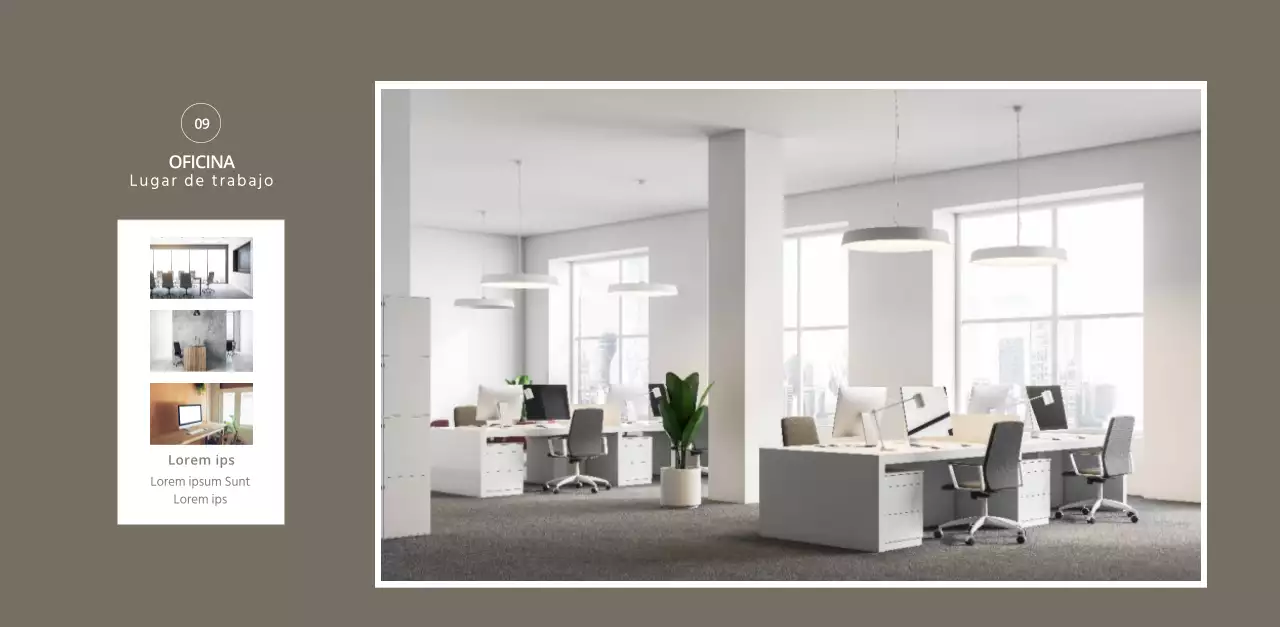 Calendario de interiorismo en blanco y limpio