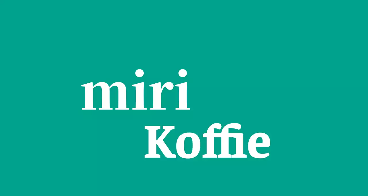 Café Ballette op een turquoise achtergrond met een logo in het Engels