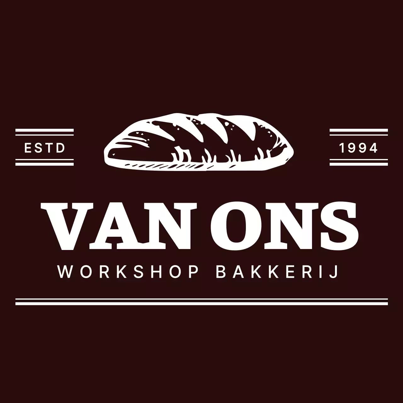Bruin en wit eenvoudig modern symbool en tekst combinatie logo stijl voor bakkerij personeel