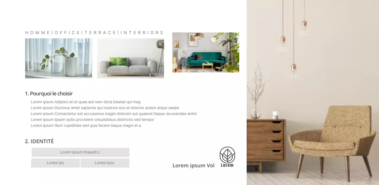 Calendrier d'aménagement intérieur blanc et épuré