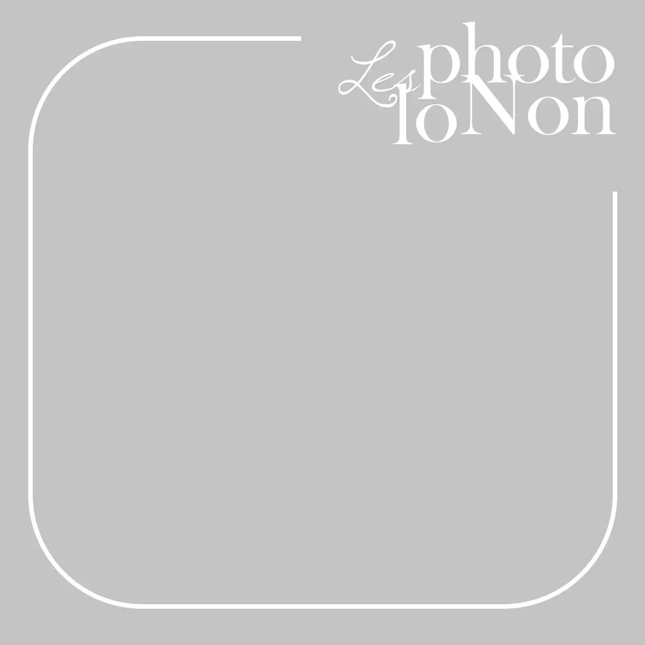 Logo épuré avec zone photo blanche écriture conceptuelle