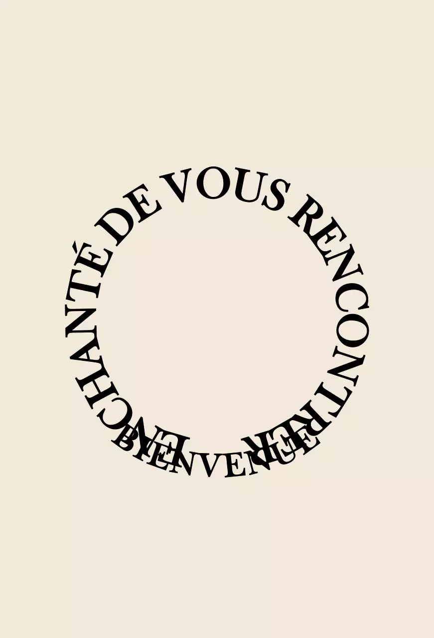 Texte simple et émotionnel en marron clair et noir