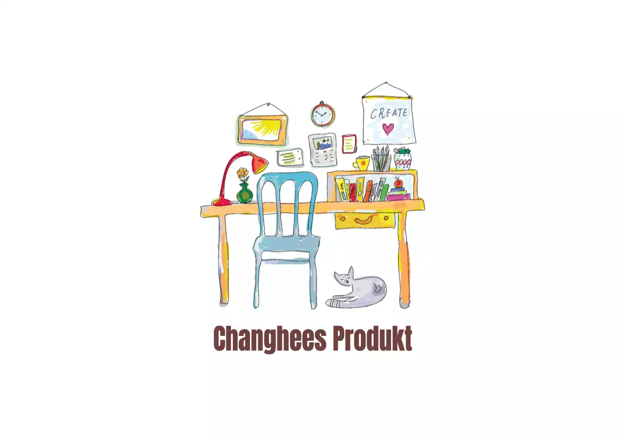 Illustration eines Schreibtischstuhls mit einem Gefühl von Zeichnung