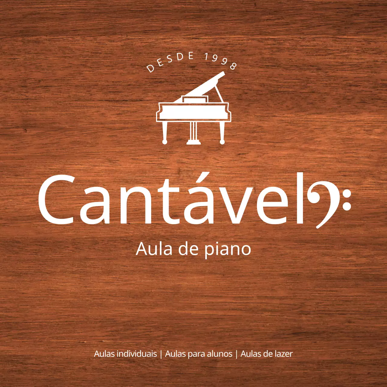 Desenho simples de escola de instrumento de piano com ícone de piano branco