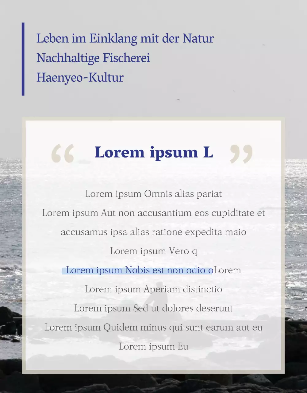 Dezente Essstäbchen-Finanzierung in Marineblau und Beige