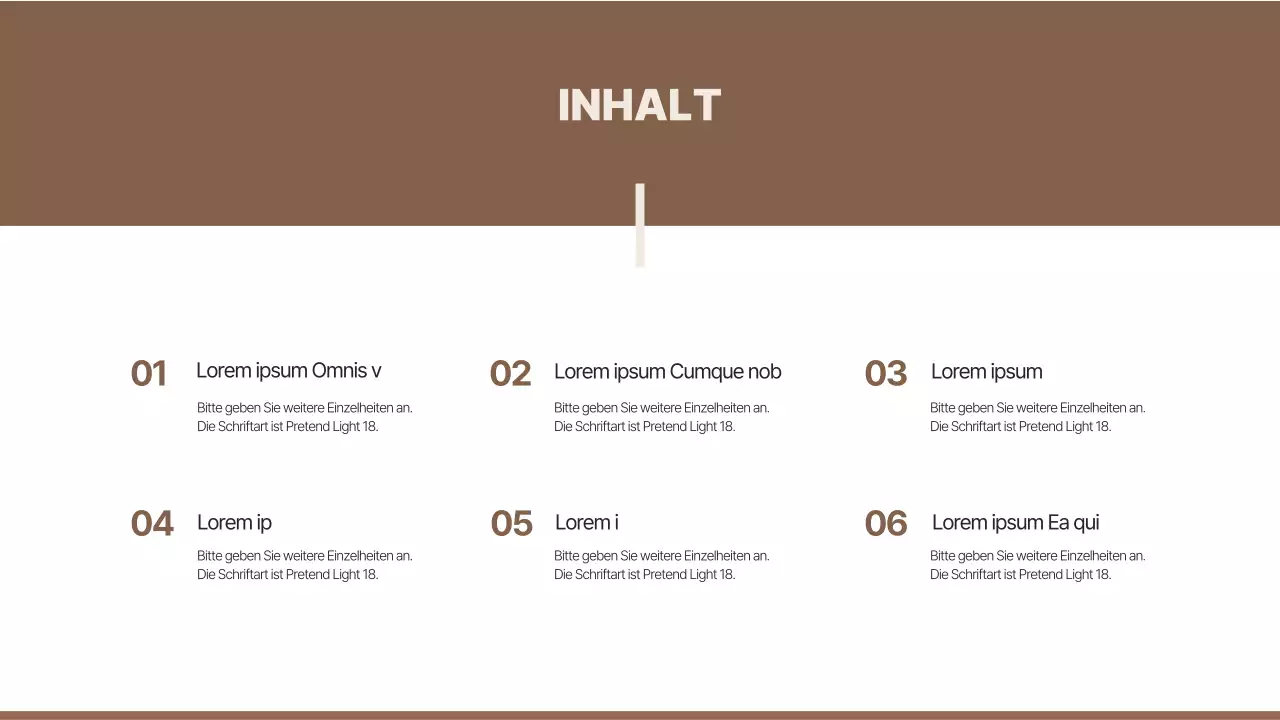 Braun und einfach für die Präsentation von Fallstudien