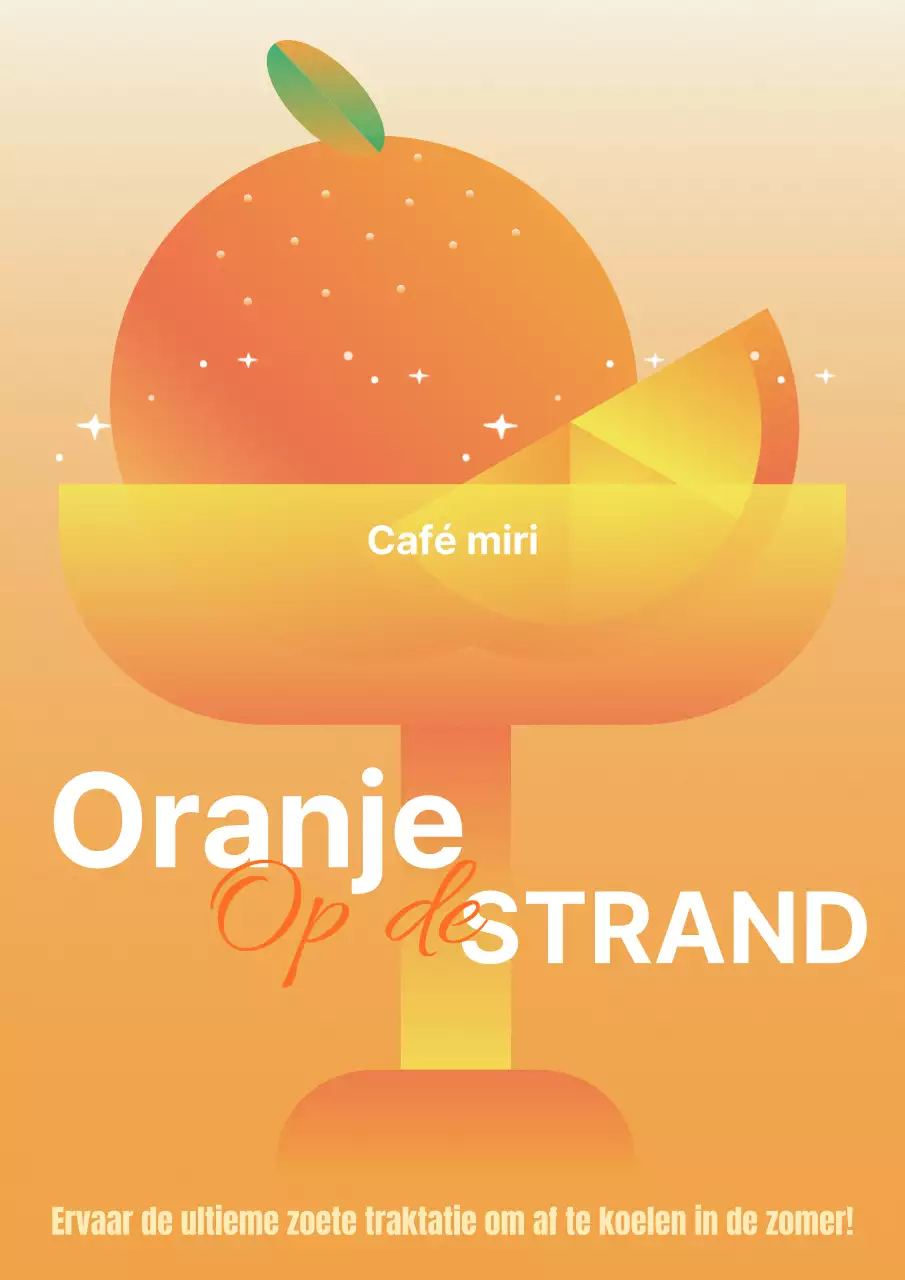 Cafe promotionele marketing serie met fruit illustraties