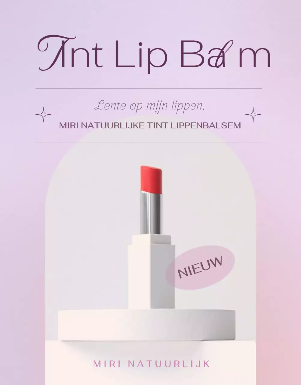 Emotionele getinte cosmetica om roze en paarse foto's te benadrukken