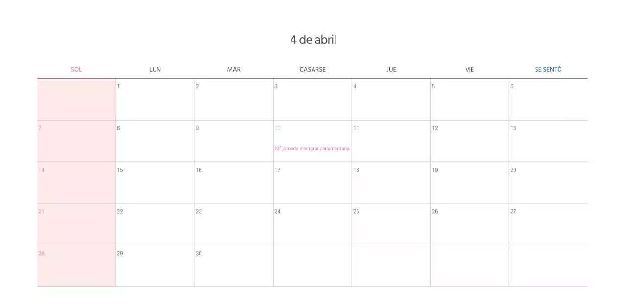 Calendario eclesiástico con cálidas ilustraciones