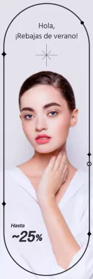 Mujer con camisa blanca sobre fondo gris