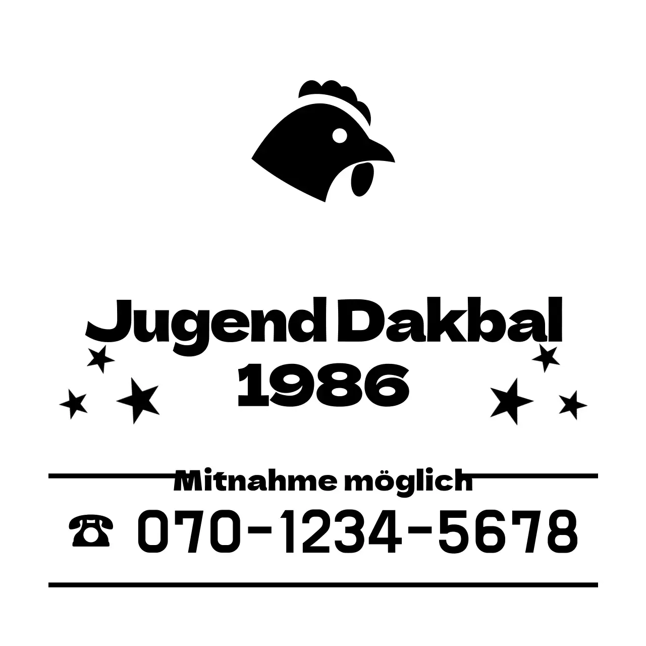 Einfaches und sauberes Hühner-Symbol Logo-Stil zu fördern und informieren Sie Ihre Hühnerfüße Shop