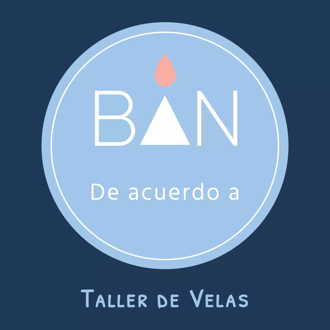 Logotipo de texto moderno y sencillo en azul claro y blanco para el personal y la experiencia de una tienda de velas.