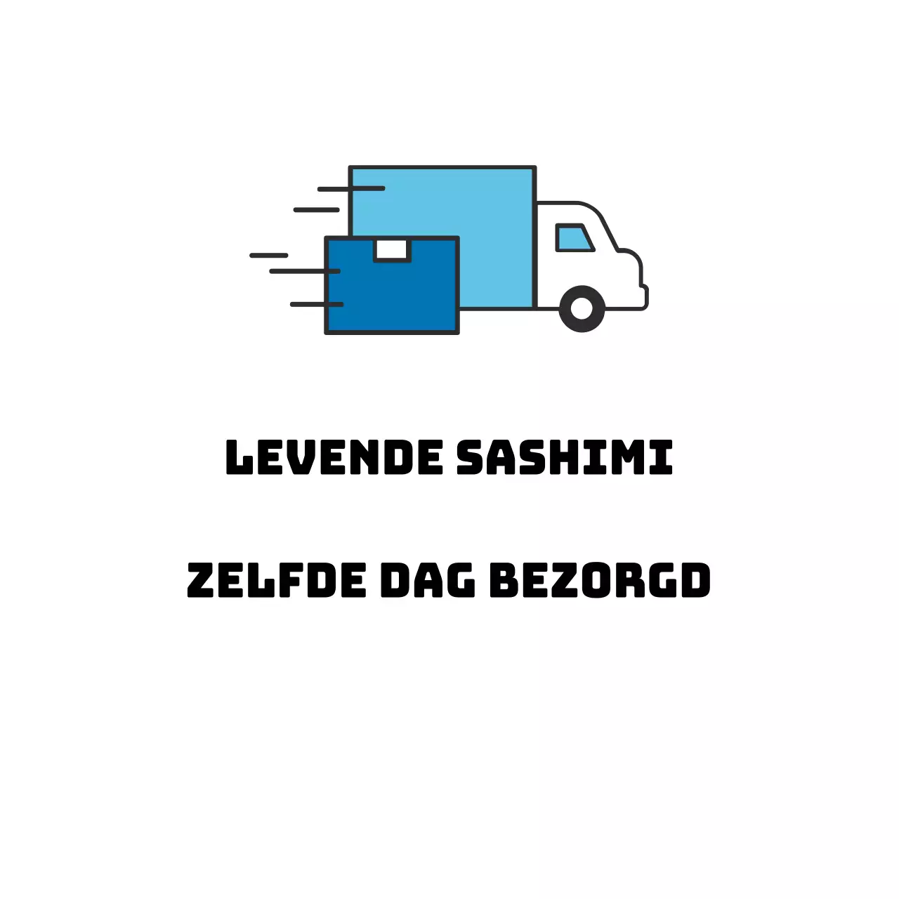 Zelfde dag levering van sashimi van zeevruchten