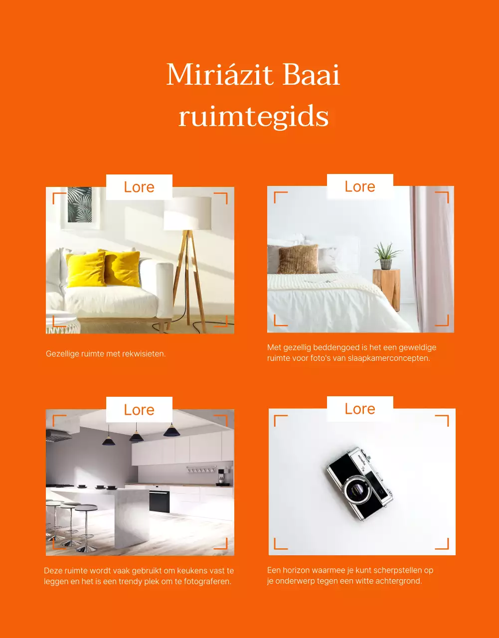 Een gids voor een schone, beige en oranje selfiestudio