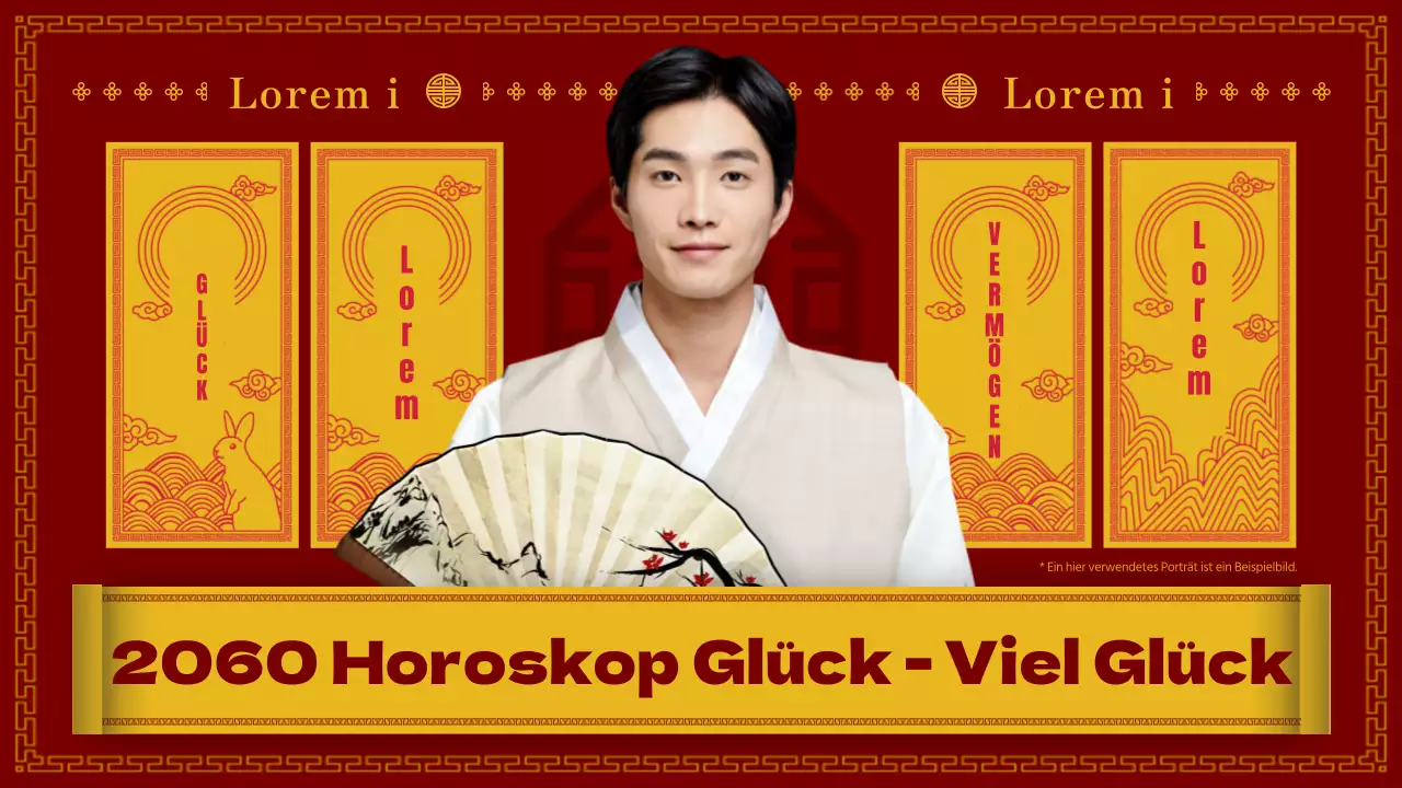 Neujahrshoroskope in Rot und Gelb