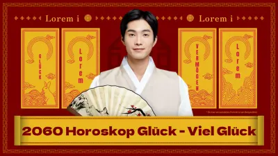 Neujahrshoroskope in Rot und Gelb