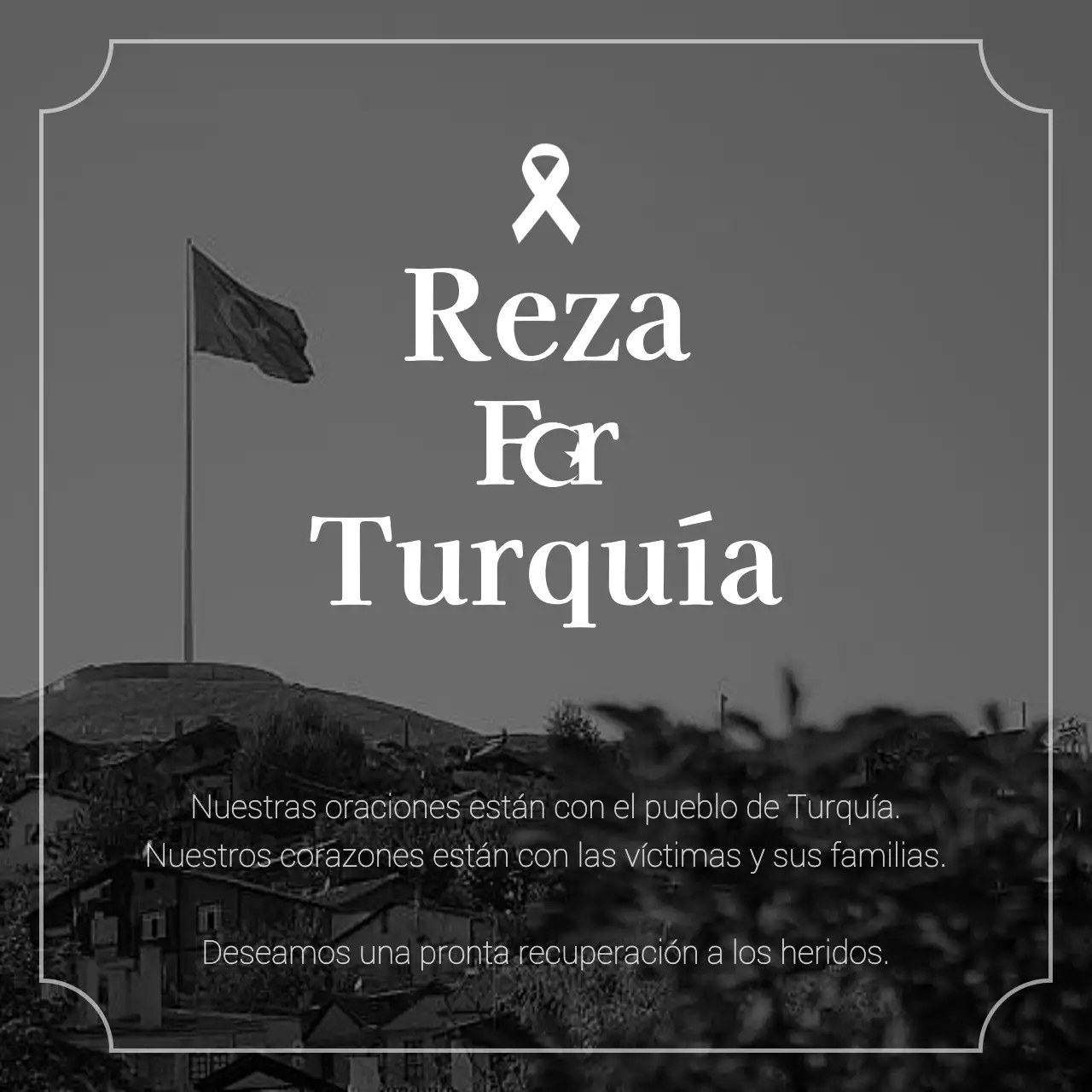 Homenajes por el terremoto en negro y colores lúgubres