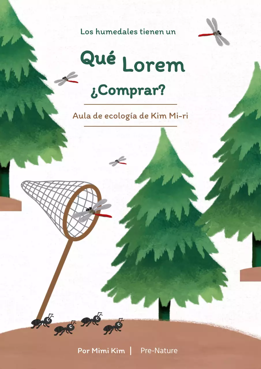 Concepto de recolección de insectos verdes y marrones Educación ecológica